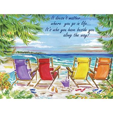 Imagem de Heritage Puzzle Front Row Seats - 550 Piece Jigsaw Puzzle Size 24" x18" by Donna Elias - Beach Puzzles for Adults - Coastal Theme Beach Puzzle - Suitable for Framing - Made in U.S.A.