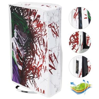 Imagem de playvital Capa Protetora Vertical Para Ps5 Slim Disc Edition (Novo Design Menor), De Nylon À Prova D'Água Console - Clown Hahaha