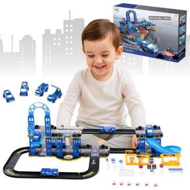 Imagem de Pista De Carrinhos Policial Brinquedo Infantil Corrida - ATENTU