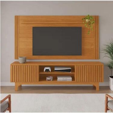 Imagem de Rack Com Painel Até 70" Trunfo Jcm Movelaria - Cinamomo