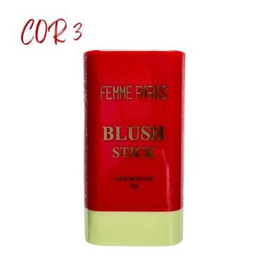 Imagem de Blush em Bastão Stick Femme Paris 17g Make up Natural, COR 03