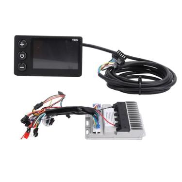 Imagem de Kit de exibição do controlador de motor sem pincel Premium Aluminum Aluminum Alloy 36V 48V 60V 500W 28A Controlador de Motor de Bicicleta Elétrica e V890 LCD Conjunto para