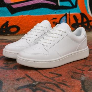 Imagem de Tenis Masculino Social Sneaker em Couro Cano Baixo Estilo Urbano Super