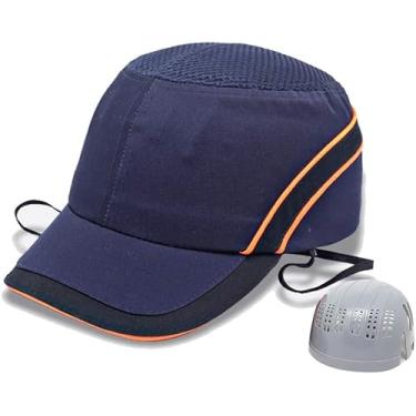 Imagem de Bump Hard Hat, Boné De Beisebol De Segurança - Contém Uma Concha Protetora, Boné De Trabalho De Boné De Algodão Respirável Em Relevo, Blue, Standard