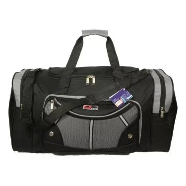 Imagem de Bolsa viagem sacola passeio mala grande reforçada 70l cinza