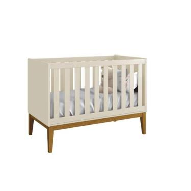 Imagem de Berço Mini Cama Classic Areia Fosco pés de madeira - Reller