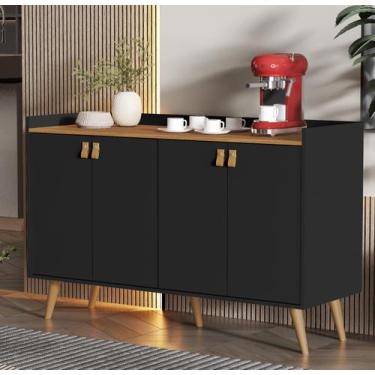 Imagem de Aparador Cantinho do Café Lulu Buffet 4 Portas Decoração - Várias Core
