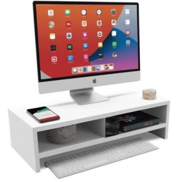 Imagem de Suporte Base Para Notebook Monitor Escritório Mesa Tela Mdf Home Offic
