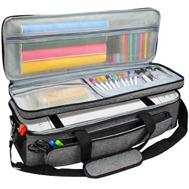 Imagem de Estojo de transporte Cricut Explore Air 1 2 3, bolsa de camada dupla Luxiv para Cricut Maker 1 2 3