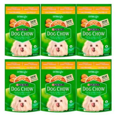 Imagem de Kit 6 Ração Úmida para Cachorro Dog Chow Adultos Raças Minis e Pequena