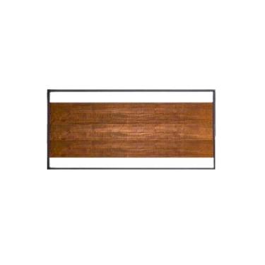 Imagem de Cabeceira Cama Aço Ferro Metal Robusto Cor Preto Mdf Escuro Largura 160cm Estilo Industrial Cb-04