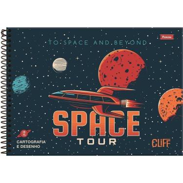 Imagem de Caderno Cartografia Espiral Capa Dura Foroni Cliff 80 Folhas - Embalagem com 4 Unidades