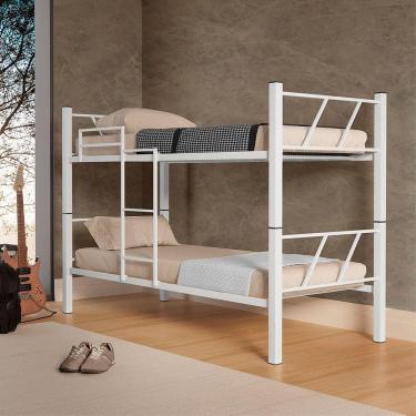 Imagem de Beliche Em Aço Agata Klm Store Branco