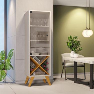 Imagem de Cristaleira Graça Candian Jcm Movelaria Off White/Cinamomo