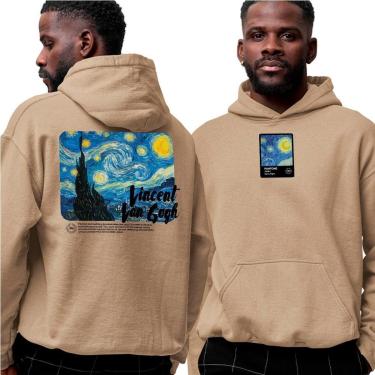 Imagem de Moletom Estampado Algodão‎ Vicent Van Gogh Nigth Abstract-Unissex