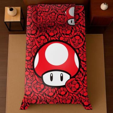 Imagem de Cobre leito solteiro 2 peças personagens malha macio roupa de cama - G