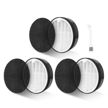 Imagem de E.LUO Filtro de substituição LV-H132 compatível com purificador de ar LEVOIT LV-H132-RF, substituição de filtro HEPA verdadeiro 3 em 1 H13, sistema de filtragem de carvão ativado, pacote com 3, inclui