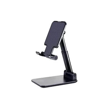 Imagem de Suporte de Telefone Móvel Ajustável Suporte de Mesa Universal para Celular iPhone iPad Xiaomi Tablet (Preto)