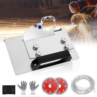 Imagem de Conjunto de suporte de esmerilhadeira angular – 6 peças para azulejo 45° Chanfro de corte de ângulo de corte de 45°, suporte de corte especial, ferramenta de chanfradura de azulejo de 45 graus com