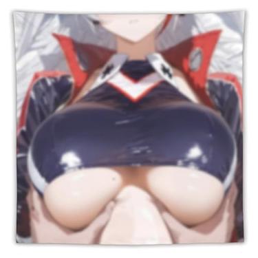 Imagem de LIEGBMEU Sexy Bikini Hot Anime Girl Tapeçaria 152.4 cm x 152.4 cm Interior Exterior Wall Quilt Art Decoração de Tapeçaria Caprichosa, AF153