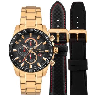 Imagem de Relógio TECHNOS masculino cronógrafo dourado OS1ABR/T1P