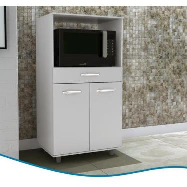 Imagem de Balcão Multiuso para Forno/Microondas VR Moveis, Branco