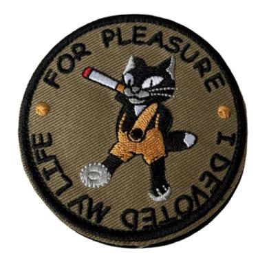 Imagem de Patch de Moral Engraçado Gato - Remendo Meme Tático para Equipamento Militar, Mochilas, Bonés de Beisebol de Operador, Porta-Placas e Coletes - Adesivos de Moral