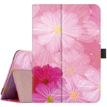 Imagem de Famavala Capa fólio para tablet de 7 polegadas (12ª geração, lançado em 2022), capa fina com despertar/hibernar automaticamente, não serve para tablet Android Alcatel A7s de 7 polegadas (flor rosa)