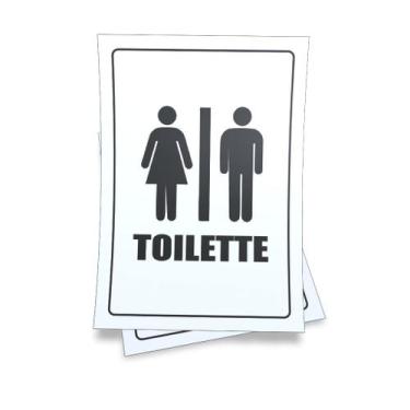 Imagem de Kit 3 Placas sinalização 15x21cm EM PVC PL(85) - Tema: Banheiro - Sem 