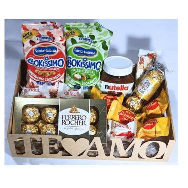 Imagem de Cesta De Chocolates Dia Dos Namorados Ferrero Rocher Nutella - Cesta d