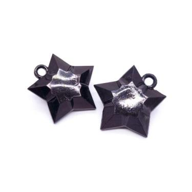 Imagem de Pingente Estrela Acrílico Preto 28x30mm 50pçs 175g - Macall