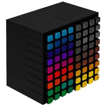 Imagem de NICHO PARA 120 CANETAS EM MDF CRÚ DE 3 MM COM 20 REPARTIÇÕES PARA MARCADORES TIPO,(PRETO)