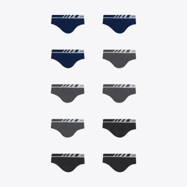 Imagem de Kit 10 Cuecas Lupo Microfibra Slip 00691-110, Sortidos, P