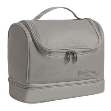 Imagem de Bolsa Térmica Duplo Compartimento, 7L, Microfibra, para Alimentos e Lanches, 23x14x20 cm (Cinza Claro)