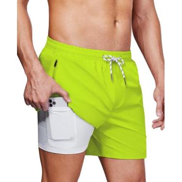 Imagem de Calções de banho Alimens & Gentle masculinos de 5 polegadas com bolso 