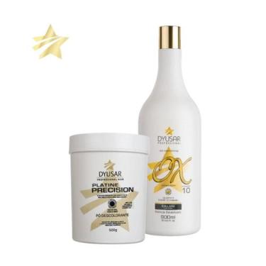 Imagem de Kit Descoloração Profissional Po Descolorante Blue E Ox 10 - Dyusar Co