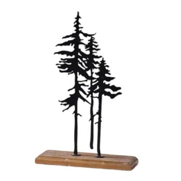 Imagem de UGPLM Enfeite de mesa para árvore de Natal, decoração de Natal portátil, colecionável para lareira, centro de mesa, loja, exposição, casa, Preto 22cmx10cmx34cm