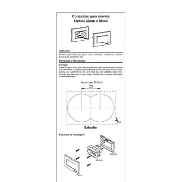 Imagem de 10 Pç Interruptor P/Moveis Margirius Preto 10A 250