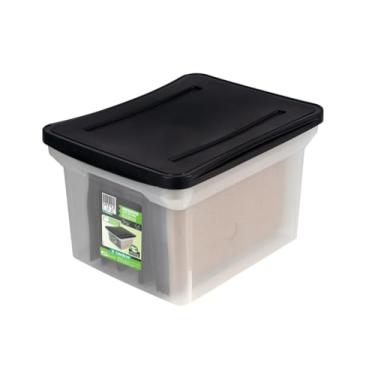 Imagem de Ordene - Arquivo Plástico Largo com Tampa, Cor Cristal, Linha Office