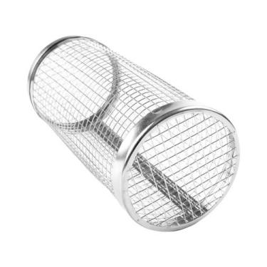 Imagem de Cesta Antiaderente de Aço Inoxidável para Churrasco - Ideal para Carne