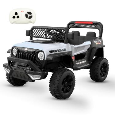 Imagem de Carro Eletrico Bang Toys Jipe Adventure Branco 12V Controle