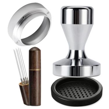 Imagem de Kit de acessórios de café expresso adulteração de 51 mm: Kit de adulteração de café expresso | Ferramenta WDT Espresso, funil de dosagem, ferramentas de café expresso para máquinas de café expresso e