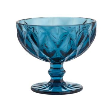 Imagem de Taça de sobremesa Diamond Vidro 310ml 1 peça Diamond Azul
