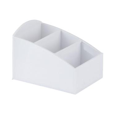 Imagem de 1 suporte de plástico para pacote de açúcar, 3 grades, café, chá, saquinho, caixa de armazenamento, organizador de mesa para casa, cozinha, bancada, café, bar, restaurante, uso, branco