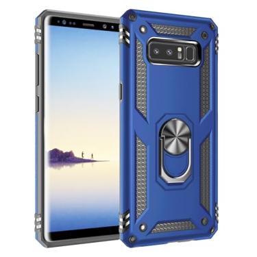 Imagem de SORAKA Capa para Samsung Galaxy Note 8 com suporte para anel Capa Slim Fit de TPU macio Capa Samsung Galaxy Note 8 com placa de metal para suporte magnético de telefone para carro