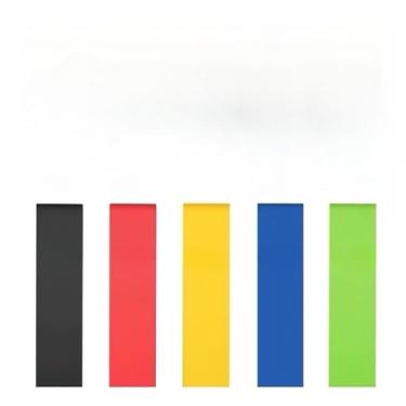 Imagem de kit 5 Faixas Elástica de Resistência para yoga Pilates Treino Academia(1)