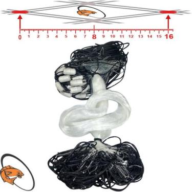 Imagem de Rede de Pesca Malha 16 Fio 0,35 2,56 Altura Comp. 50 Metros Boia Isopo
