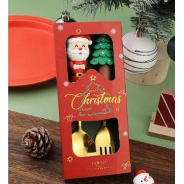 Imagem de Conjunto de Talheres Papai Noel e Árvore de Natal - Tuut