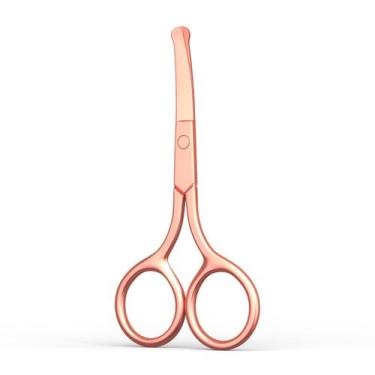 Imagem de Tesoura Sontao Small para sobrancelhas, nariz, unhas e bigode dourada 