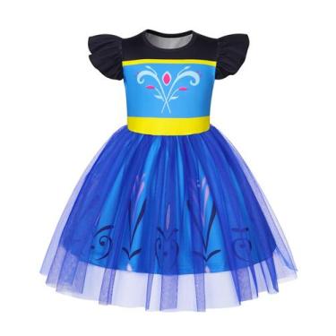 Imagem de Vestido de Disfraz de Princesa Azul con Tul HenzWorld para Niñas de 7 